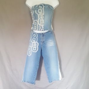 Johnny Blaze 2 Piece Set/L top Sz 11 Jean Capris